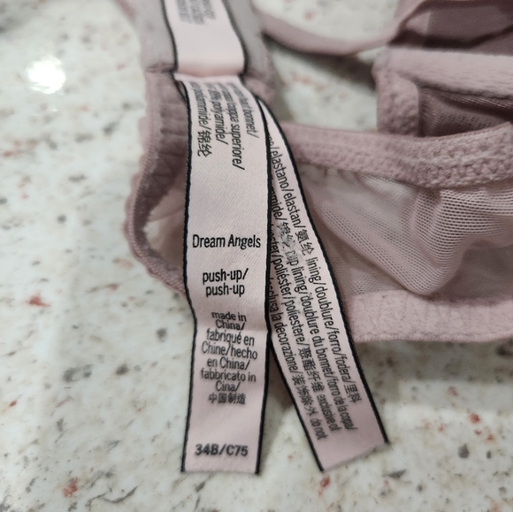 Victoria's Secret Dream Angel's 34B Bra Lace Light Pink - Picture 3 of 4